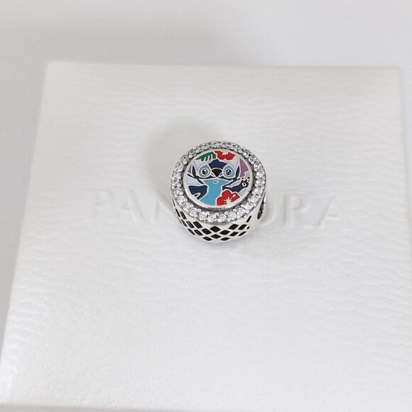 Pandora Disneyland Paris Stitch Button Charm Bead S925 Silver with box - Picture 3 of 10